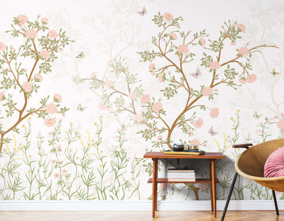 Blossom Flowers Chinoiserie Wallpaper