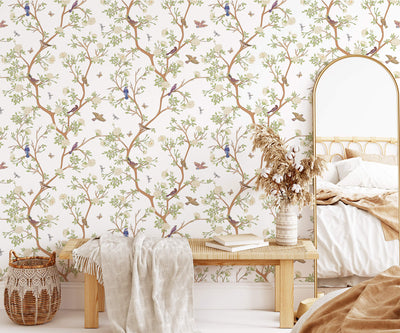 Vintage Blossom Chinoiserie Wallpaper