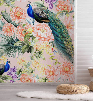 Floral Living Room Wallpaper