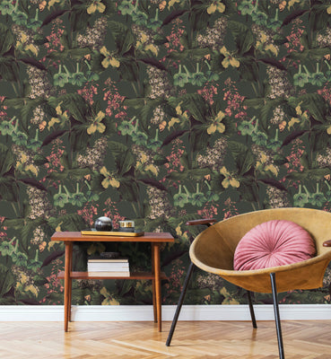 Midnight Garden Flower Wallpaper