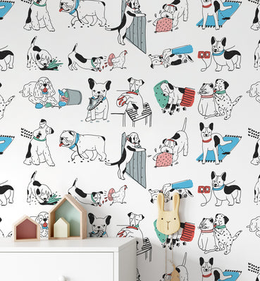 Colorful Doodle Dog Wallpaper