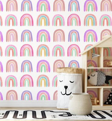 Neutral Rainbows Wallpaper