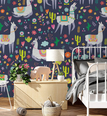 Llama Cactus Wallpaper