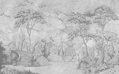 Retro Vintage Forest Wallpaper