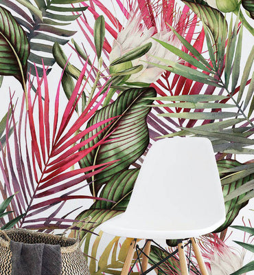 Leaf Tropical Wallpaper for Living Room Walls