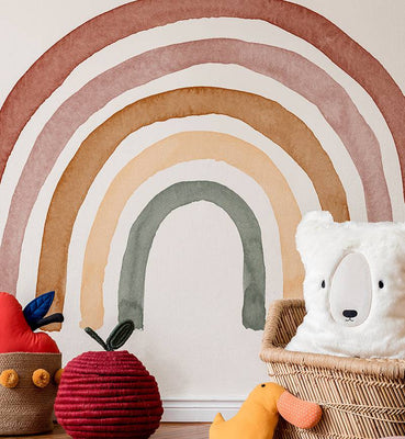 Colorful Rainbow Wallpaper for Kids Room Walls