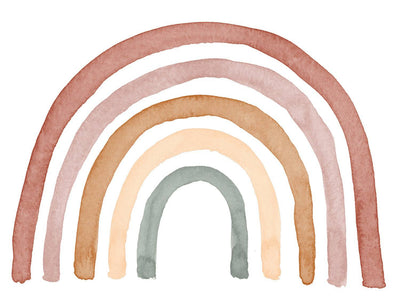 Boho Style Rainbow Wallpaper for Nursery Decor