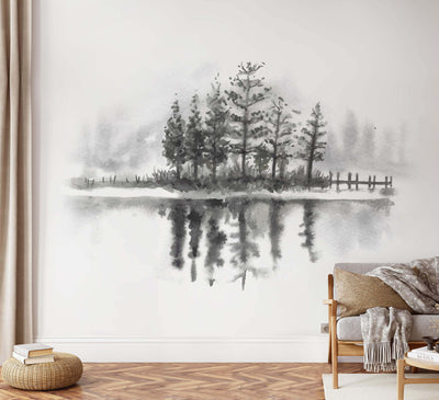 black white tree wallpaper