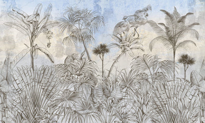 Fresco Tropical Leave Wallpaper