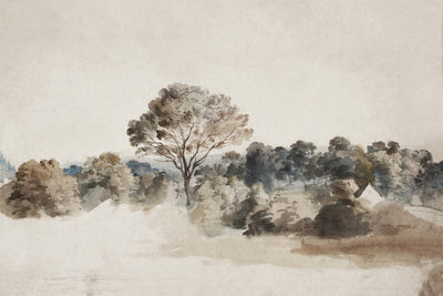 Antique Rustic Landscape Wallpaper