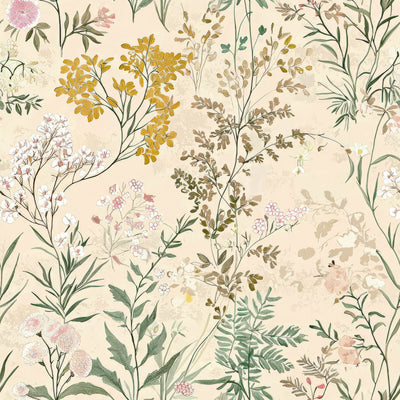 Elegant Vintage Botanical Garden Wallpaper