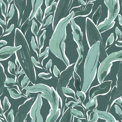 Serene Green Leaves Wallpaper