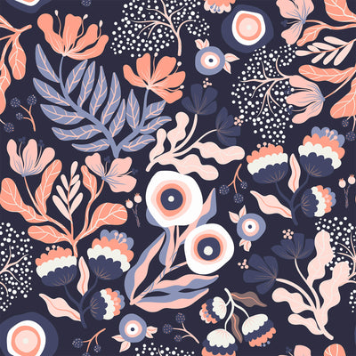 Colorful Seamless Floral Wallpaper
