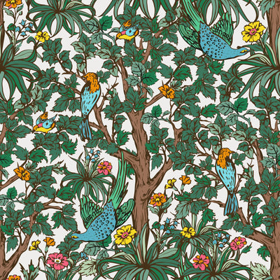 Bird Garden Decorative Wallpaper