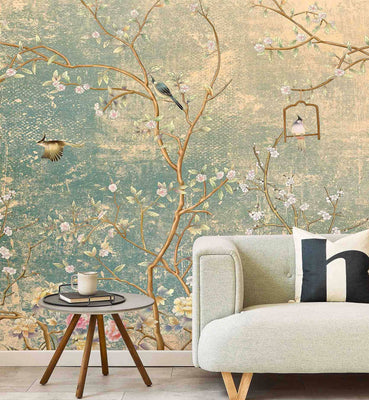 Chinoiserie Floral Wallpaper for Walls