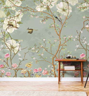 Birds Chinoiserie Wallpaper For Walls
