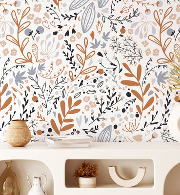 Boho Herbs Wallpaper